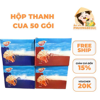 [ Mẫu Mới ] Hộp Thanh Cua 50 Gói Tẩm Vị Ăn Liền Siêu Ngon