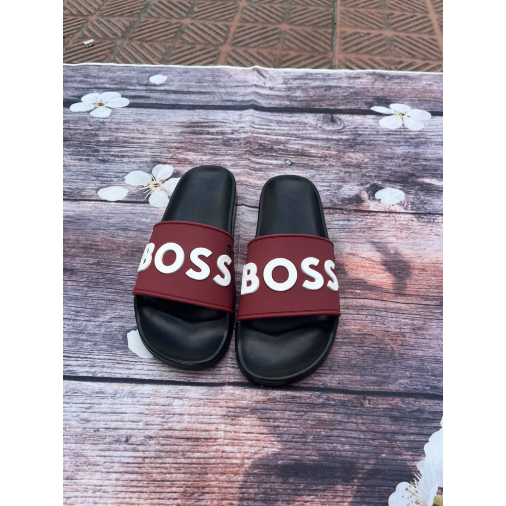 Dép Quai Ngang Boss Nam Nữ Dế Pu Êm Chân Chống Trơn Trượt Hàng Thời Trang Unisex 2026 - Dép Lê Boss 
