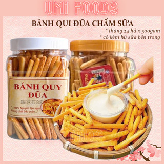   500gam  Bánh que đũa chấm sữa - kèm hủ sữa bên trong 