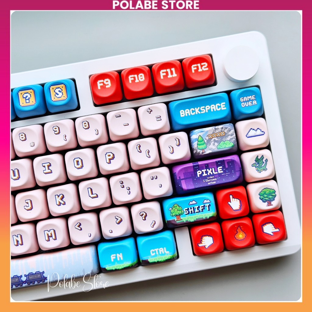 Keycap MOA Pixel 16bit Classic FC Profile Keycap Pixel game Mario hoạt hình bàn phím cơ Polabe Store