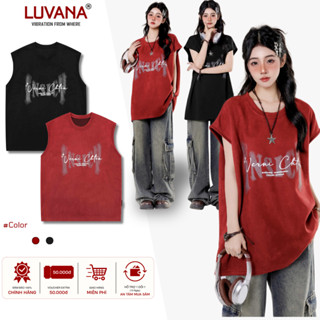 Áo Ba Lỗ Nữ In Họa Tiết Insicy LUVANA Áo Tank Top Sát Nách Cá Tính Cotton Rộng Rãi Thoáng Mát TT-08