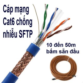 Dây Mạng Cat6 Bấm Sẵn 2 Đầu dài 10m 15m 20m 25m 30m 35m 40m 45m 50m  - Cáp mạng, cáp lan, cáp internet