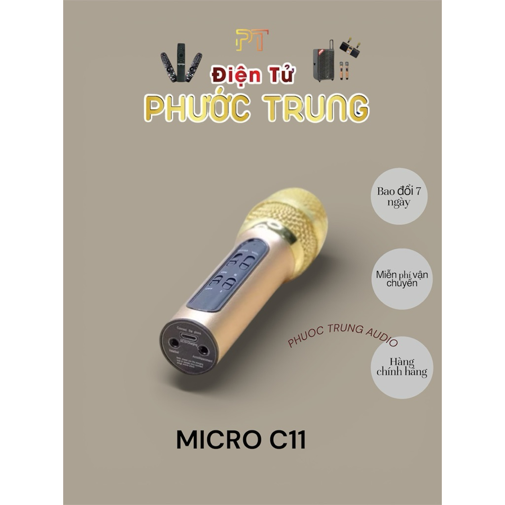 Mic livestream c11 dùng karaoke - Mic thu âm c11 chuẩn tặng tai nghe