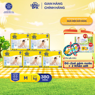   HỎA TỐC  Combo 5 Tã dán UniDry Siêu khô thoáng gói Super Jumbo mới size M76 L68 XL62 