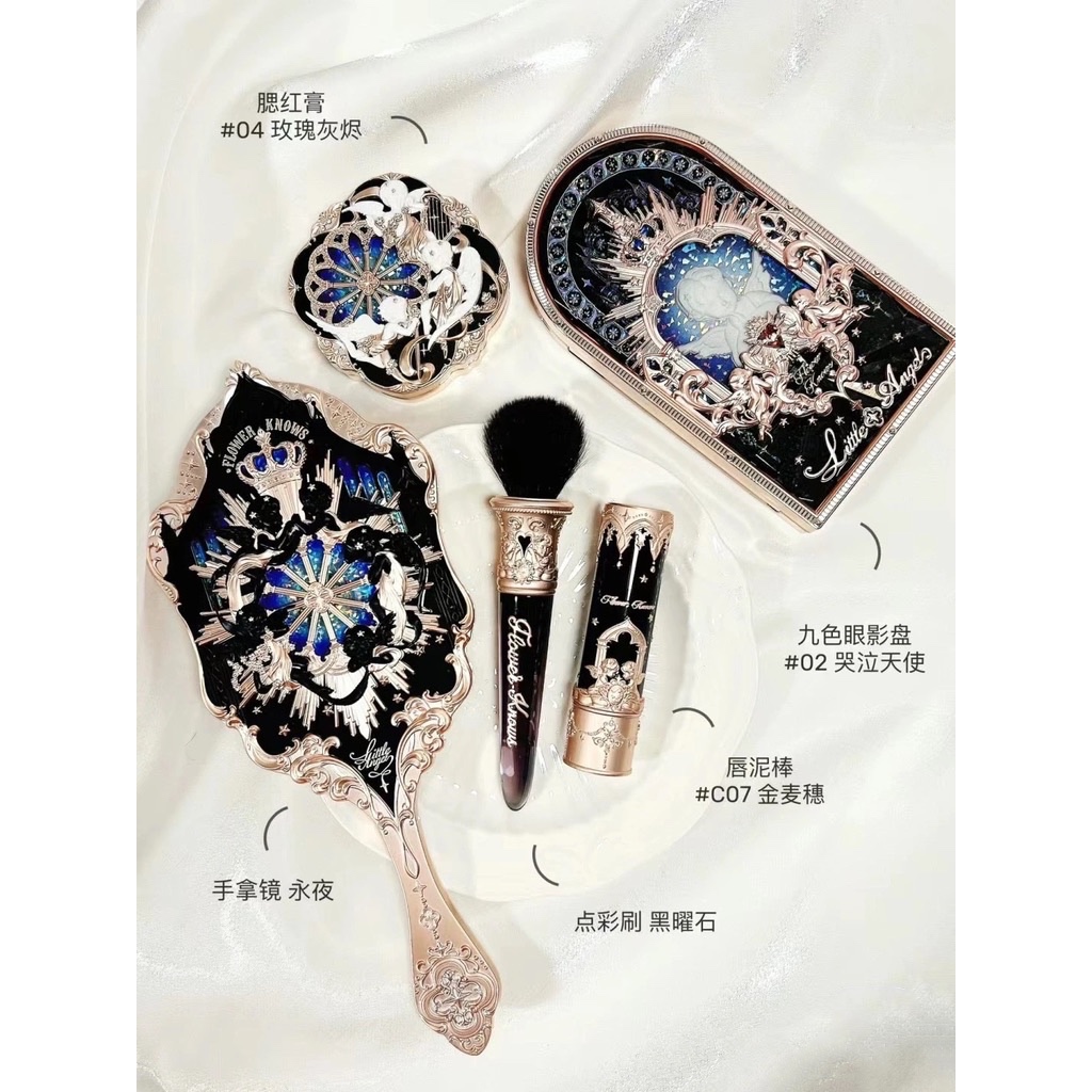 [HOẢ TỐC HN] Gương trang điểm cầm tay Little Angel FLOWER KNOWS thiên thần nhỏ ( đọc kĩ mô tả)