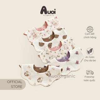 (Combo 5 chiếc) Yếm Xô Hoạ Tiết, Yếm Xô Muslin 4 Lớp Xoay 360 Độ Cho Bé Sơ Sinh, Ăn Dặm Mềm Mại Thấm Hút Tốt