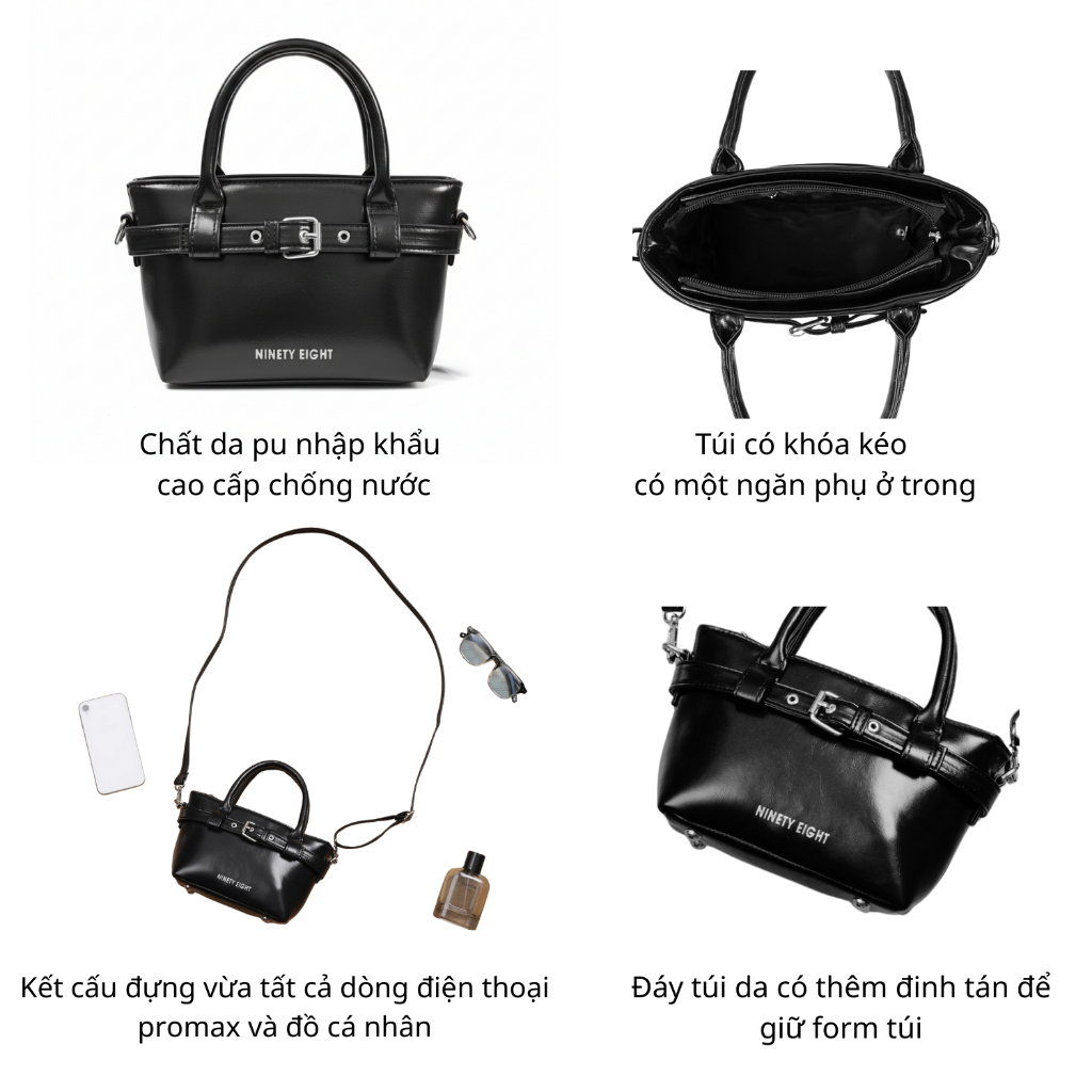 Túi Đeo Chéo Beltline 98stu Local Brand Size Mini Đựng Vừa Điện Thoại Da PU cao cấp | BigBuy360 - bigbuy360.vn