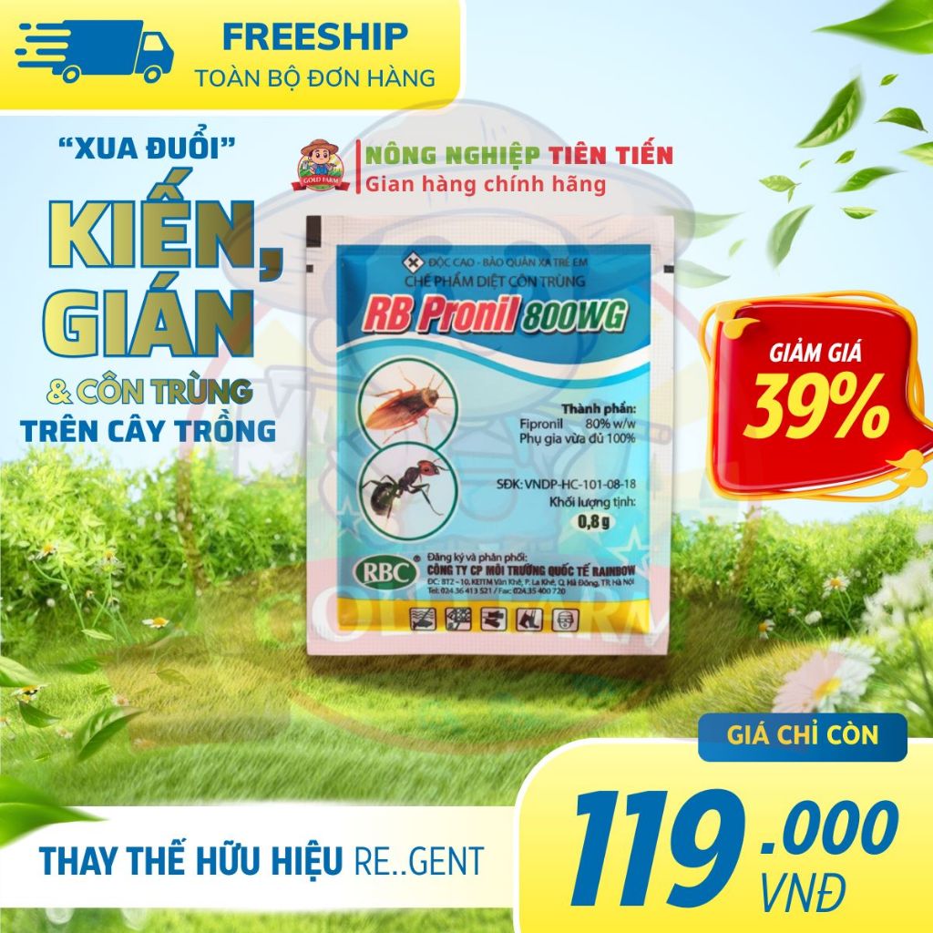 [MỞ BÁN GIÁ HỜI] COMBO RB Pronil 800 Thay Thế Re.gent Hai Lúa Diệt Sạch Kiến, Gián, Rầy, Rệp, Ve Chó