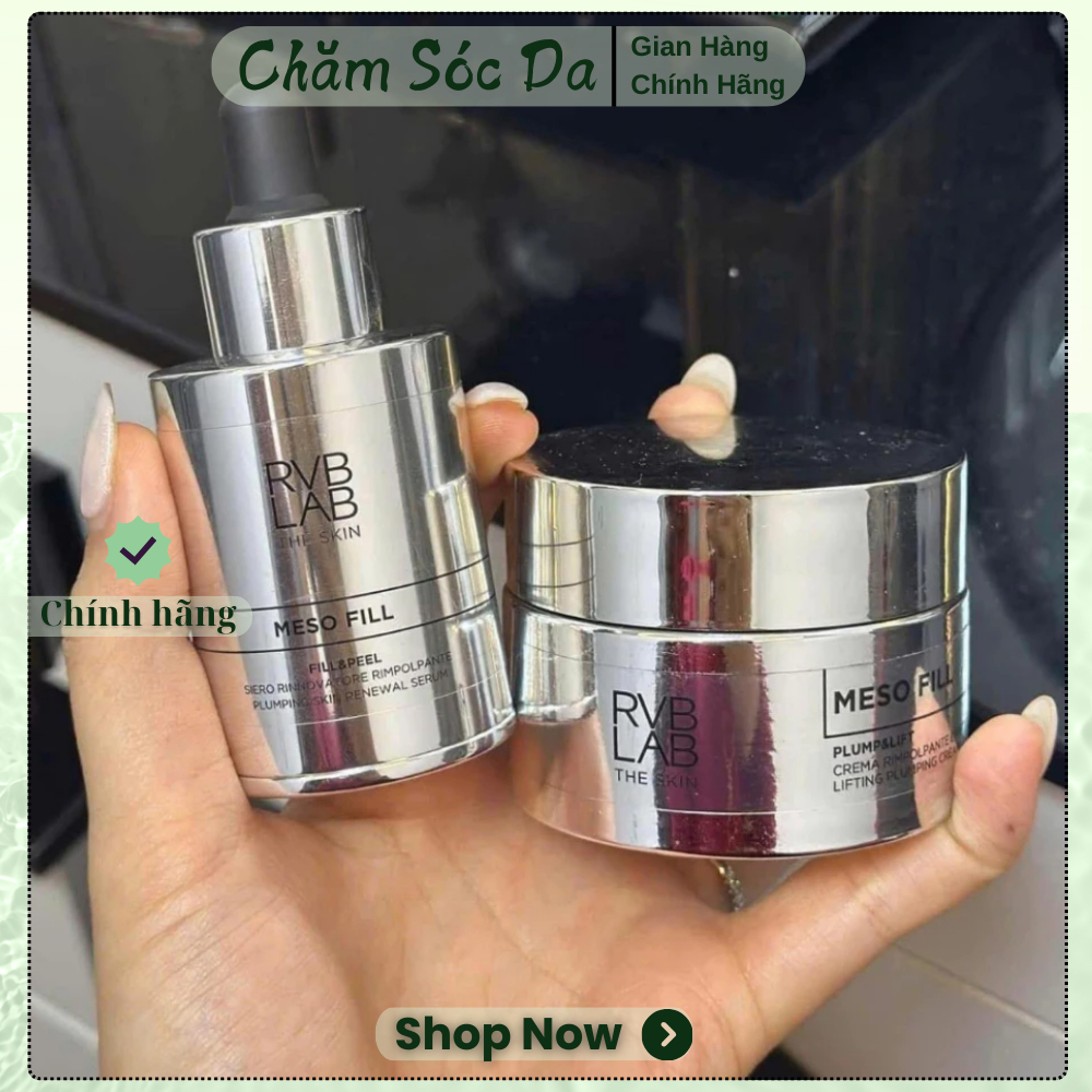 (Công ty) Kem và serum RVB LAB The Skin Meso Fill giúp tái tạo, trẻ hóa da, sáng da
