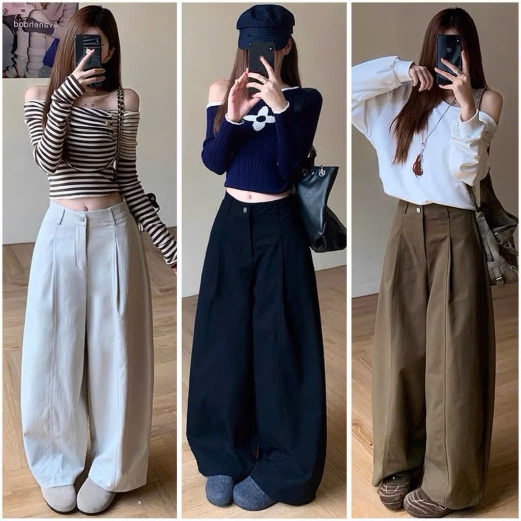 Quần KaKi Ống Rộng From Thụng , Quần Suông Basic Kiểu Dáng Hàn Quốc , Thoải Mái Thời Trang Dễ Phối | BigBuy360 - bigbuy360.vn