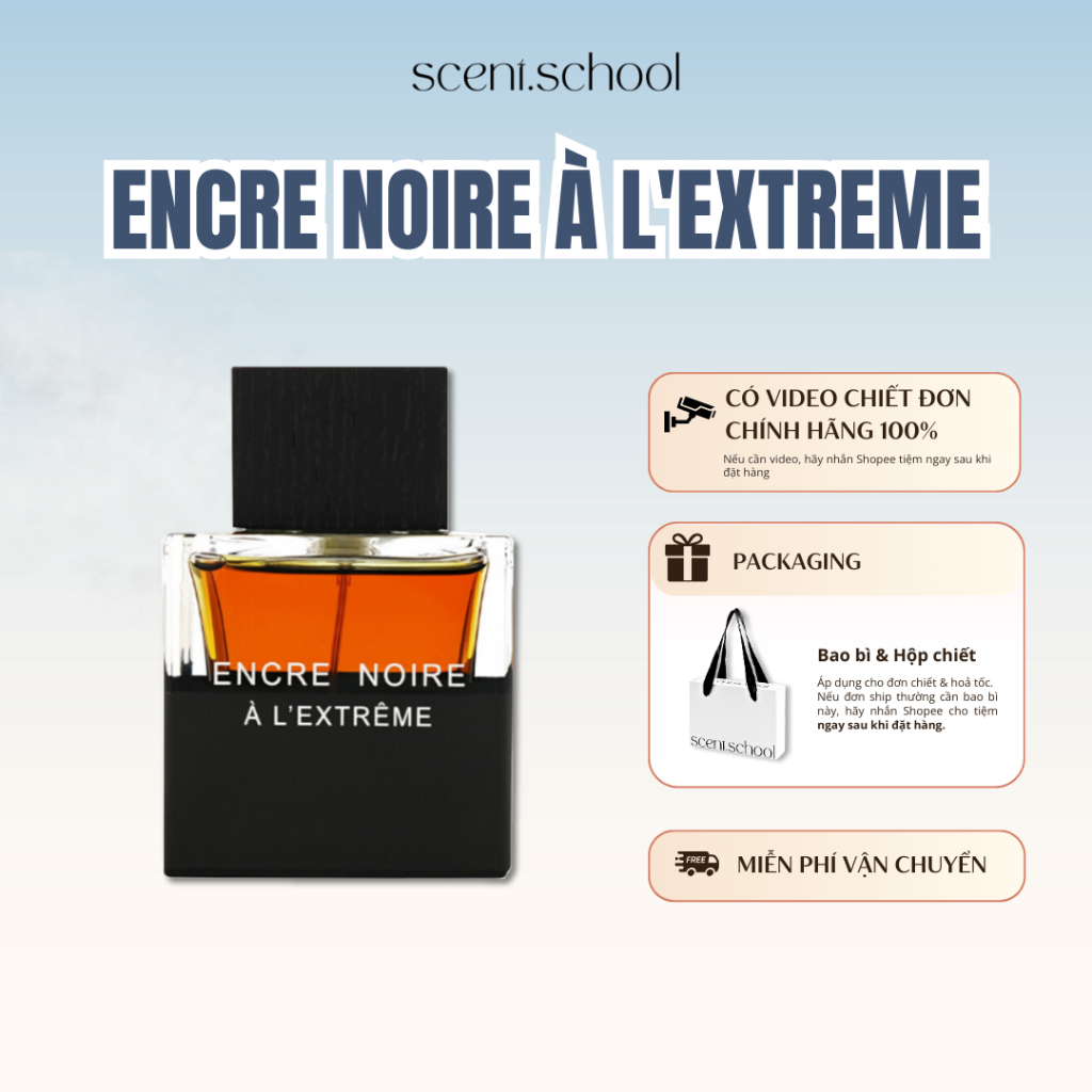 10ml | Lalique Encre Noire A L’Extreme | Nước Hoa Nam | Scent.school Perfume