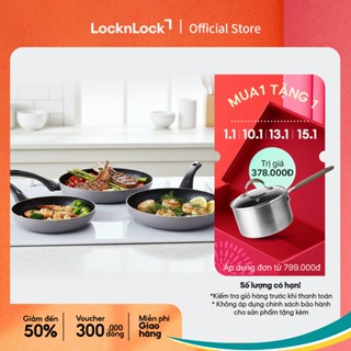  Chảo Chống Dính LocknLock Grano IH Frypan dùng được bếp từ Nhiều size  20 24 26 28 30cm  