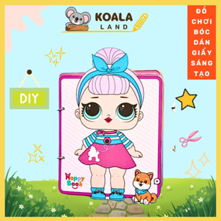  Học liệu bóc dán ngôi nhà búp bê học liệu bóc dán thay đồ cho búp bê công chúa thời trang Happy Book,Học Liệu Montessth 