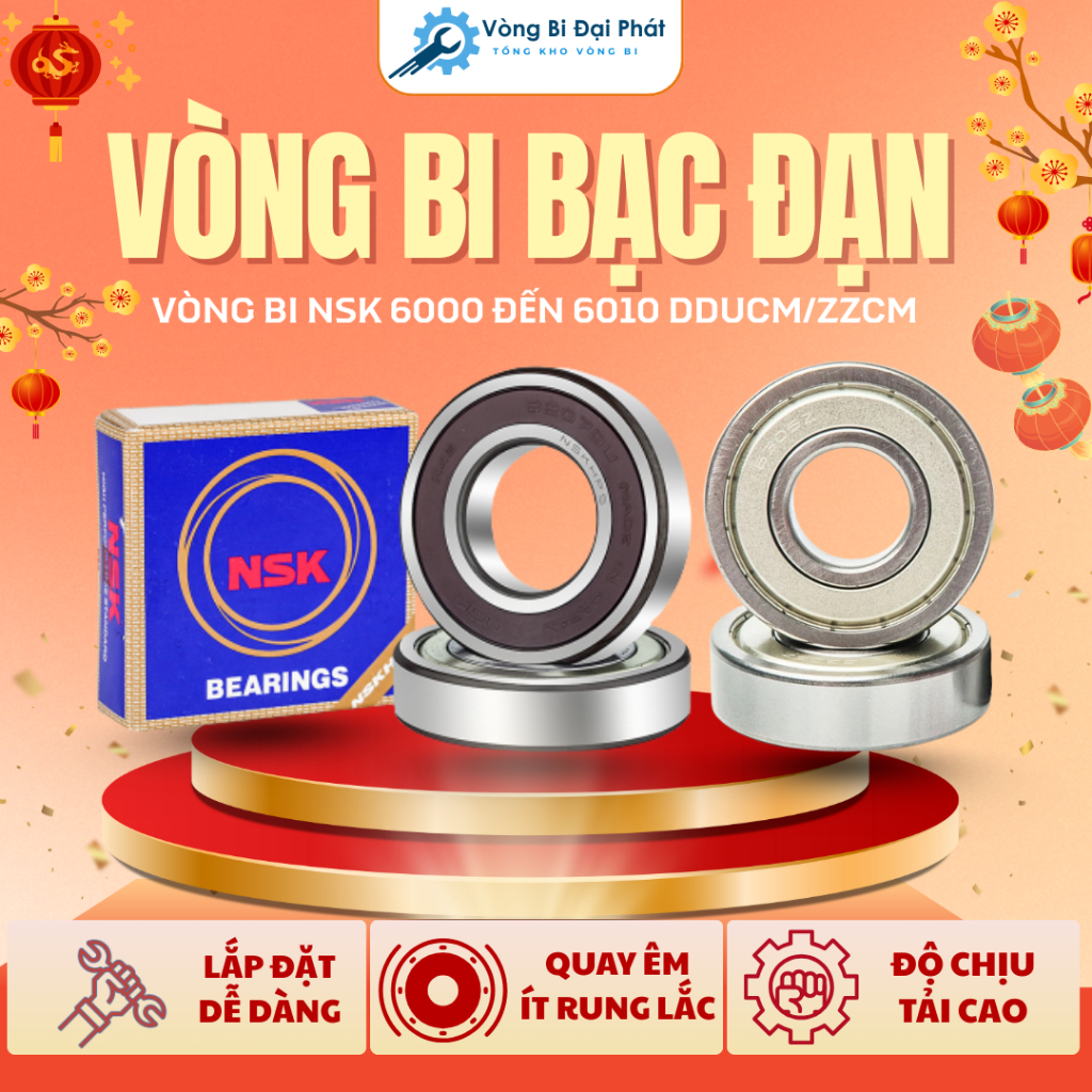 Vòng Bi Bạc Đạn NSK 6003 ZZCM/DDUCM 17x35x10 mm - Bạc Đạn 6003 Chịu tải tốt – Quay êm – Độ bền cao -