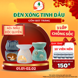  Đèn xông tinh dầu lò xông thảo mộc nước đốt nến không lỗ sưu tầm nhiều mẫu độc quyền gốm sứ cao cấp 