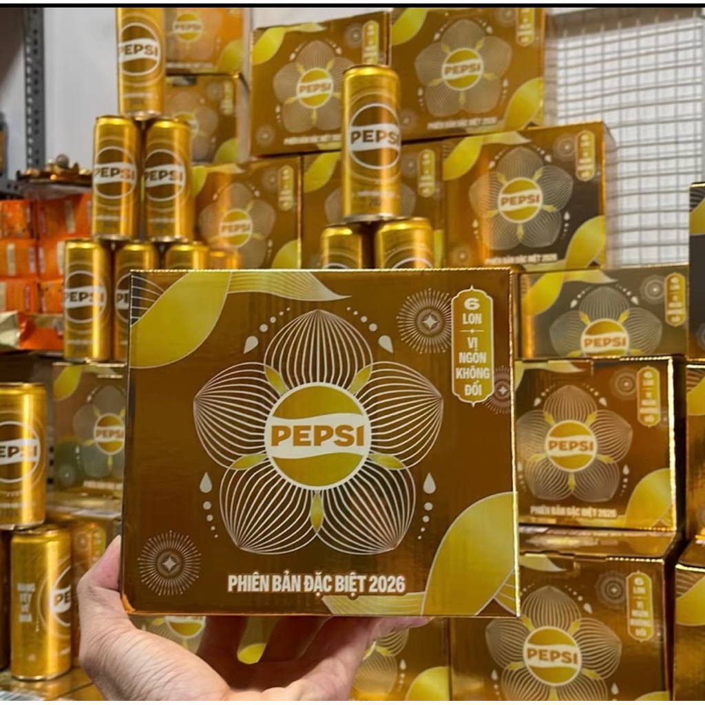 Pepsi Lon Vàng Hộp 6 Lon Bản đặt Biệt 2026