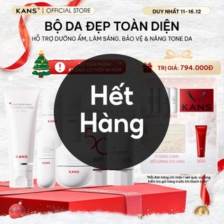   HẾT HÀNG  Set Kans Dưỡng Ẩm Làm Trắng Da KANS Neige Blanc Skin-Whitening Đều Màu Mờ Thâm Kem Chống Nắng Kem NângTông 
