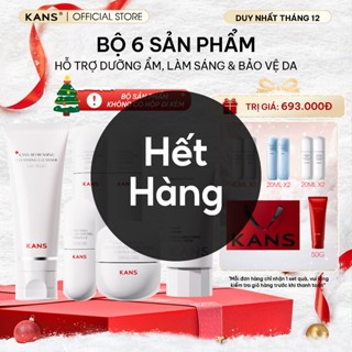   HẾT HÀNG  Combo Set Kans Dưỡng Ẩm Làm Trắng Da KANS Neige Blanc Skin-Whitening Đều Màu Mờ Thâm Kem Nâng Tông 