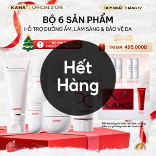   HẾT HÀNG  Combo Set Kans Dưỡng Ẩm Làm Trắng Da KANS Neige Blanc Skin-Whitening Đều Màu Mờ Thâm Kem Chống Nắng 