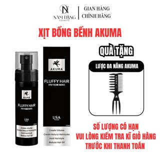  Xịt bồng bềnh AKUMA FLUFFY HAIR 120ml Làm phồng tóc kiềm dầu ngăn ngừa bết tóc dùng cho cả nam nữ 