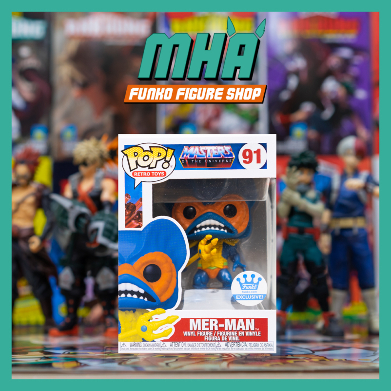 Chính Hãng Funko Pop Retro Toys : Masters of the universe - Mer-Man #91 Tem Funko Shop Exclusive