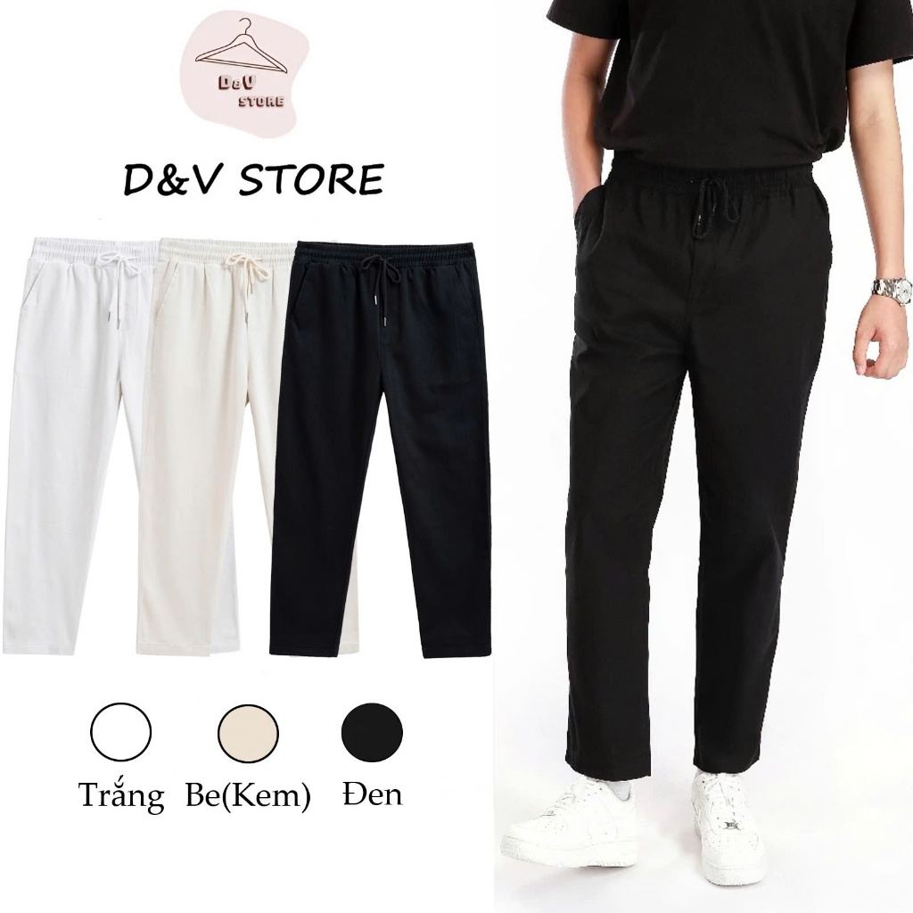 Quần Kaki Dáng Baggy Cạp Chun Uniex Nam Nữ Menswear Thun