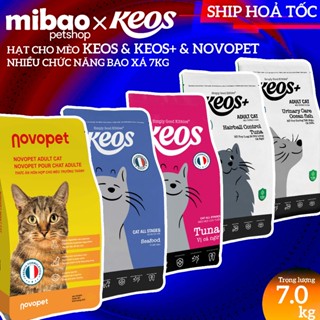   7kg xá  Thức ăn hạt cho mèo mọi lứa tuổi KEOS - Hỗ trợ tiêu búi lông - tiết niệu - Mibao Pet Shop 