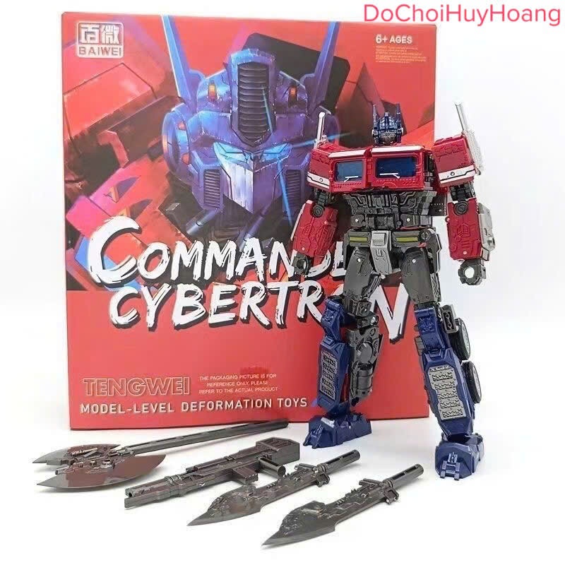 Mô hình Optimus robot biến đổi thành xe container 17cm TW1027C