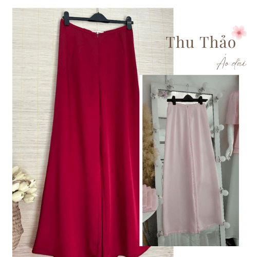 Quần Lụa di kèm Áo Dài Truyền Thống Có Độ Co Giãn Dài Quần 103cm ống rộng 30-35cm