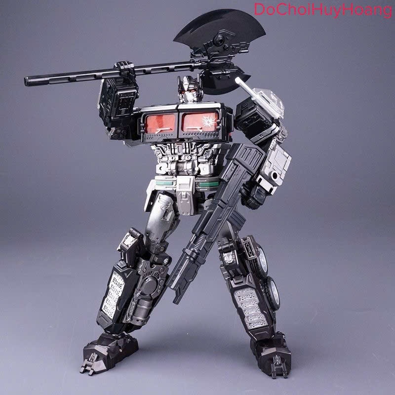 Mô hình Optimus robot biến đổi thành xe container 17cm đen TW1027B