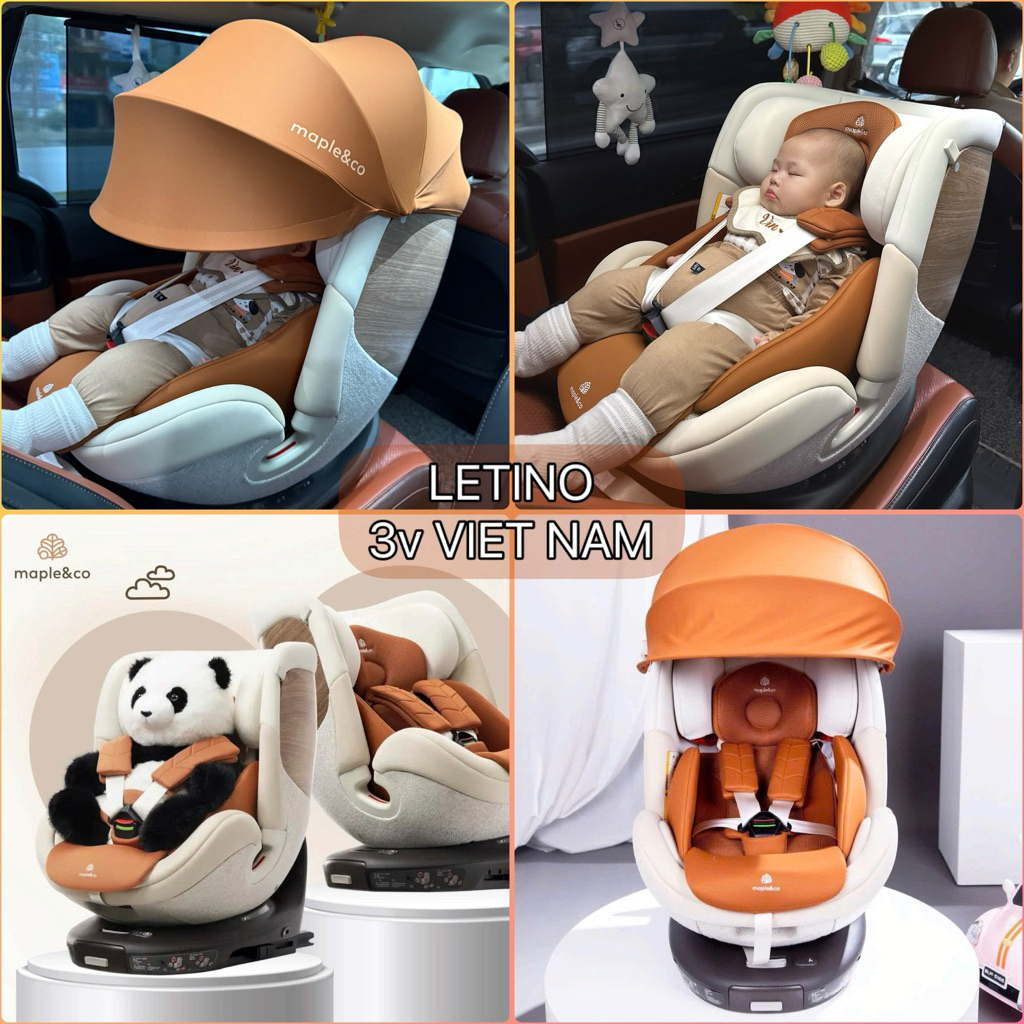 Ghế Ô Tô Cao Cấp Maple&Co Nautilus Airflow, Có Quạt Làm Mát, Xoay 360°, R129 - Chính Hãng Mỹ