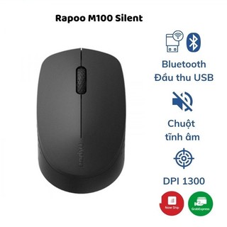 Chuột không dây RAPOO M100 Silent ( 2 chế độ kết nối 2.4Ghz & Bluetooth )