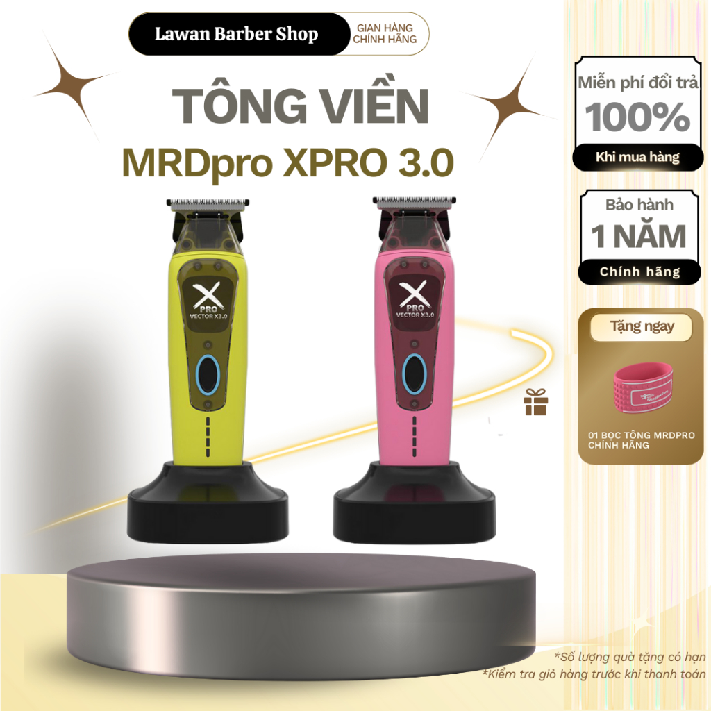 Tông Đơ Cắt Tóc XPRO GMT-999C-Xanh-Vector X3.0,Động cơ mạnh 9500-13000 vòng/phút