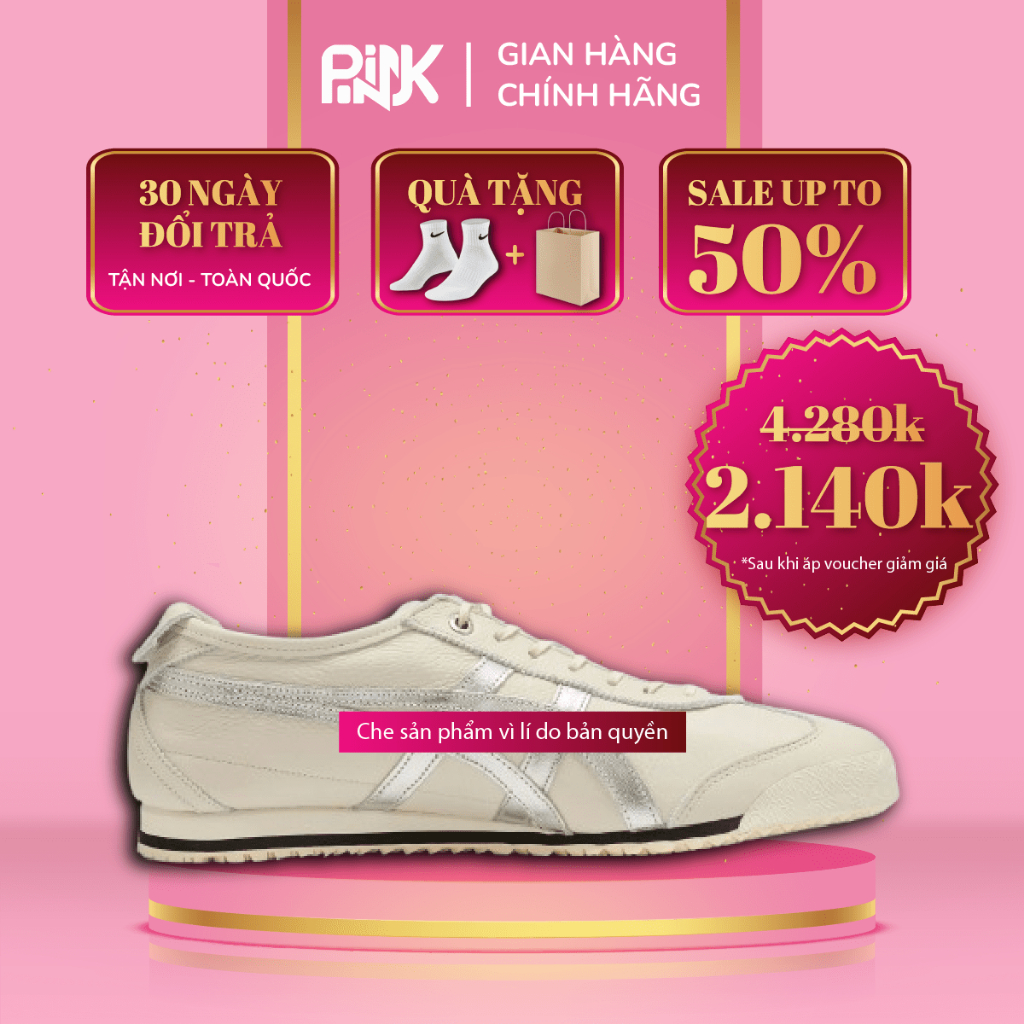 | AUTHENTIC | Giày Onitsuka Tiger Mexico 66 SD 'Cream Silver' - Pink Sneaker Authentics