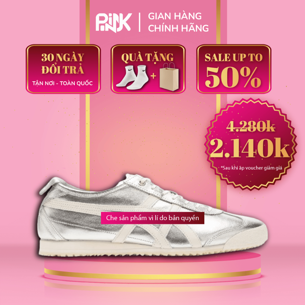 | AUTHENTIC | Giày Onitsuka Tiger Mexico 66 SD 'Silver White' - Pink Sneaker Authentics