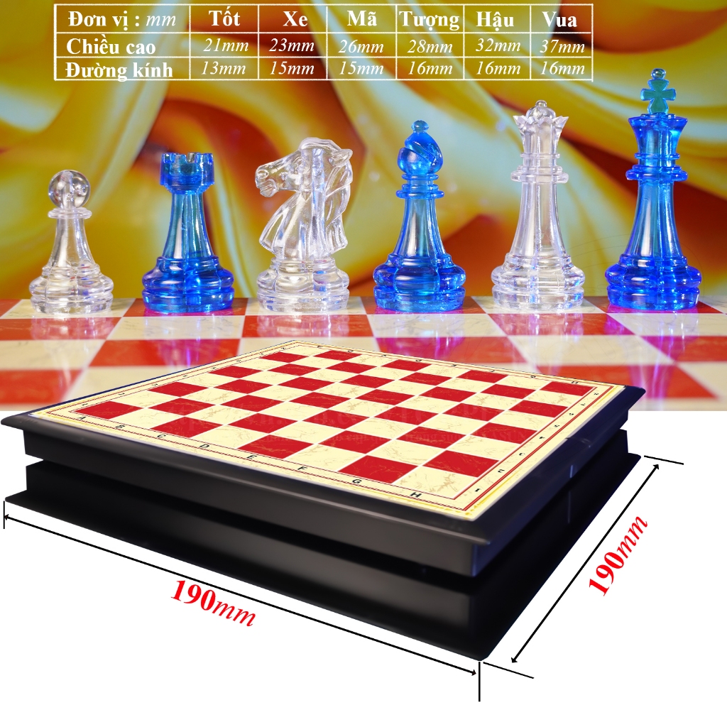 [Cv19 ô đỏ] Bộ cờ vua nam châm quân sang trọng độc đáo nhà BNASUN