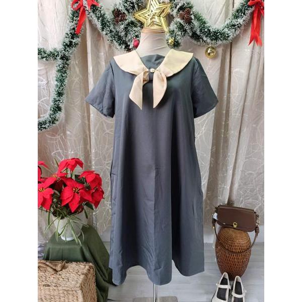 MUM MUM thanh lý - Đầm bầu phối nơ bymo - SIZE M