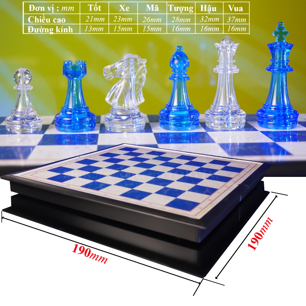 [Cv19 ô Xanh] Bộ cờ vua nam châm quân sang trọng độc đáo nhà BNASUN