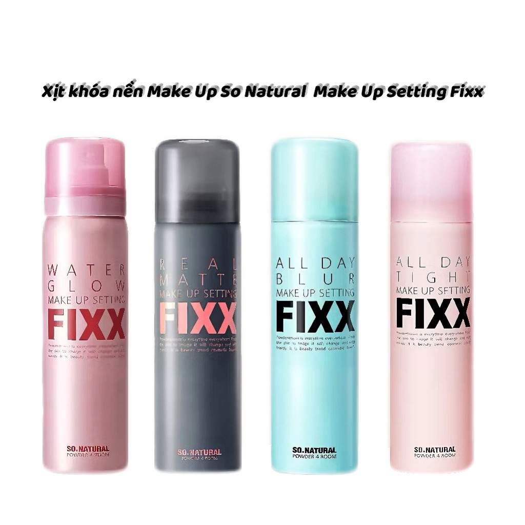 Xịt Khóa Nền So Natural All Day Tight Make Up Setting Fixx hàng chính hãng tem phụ