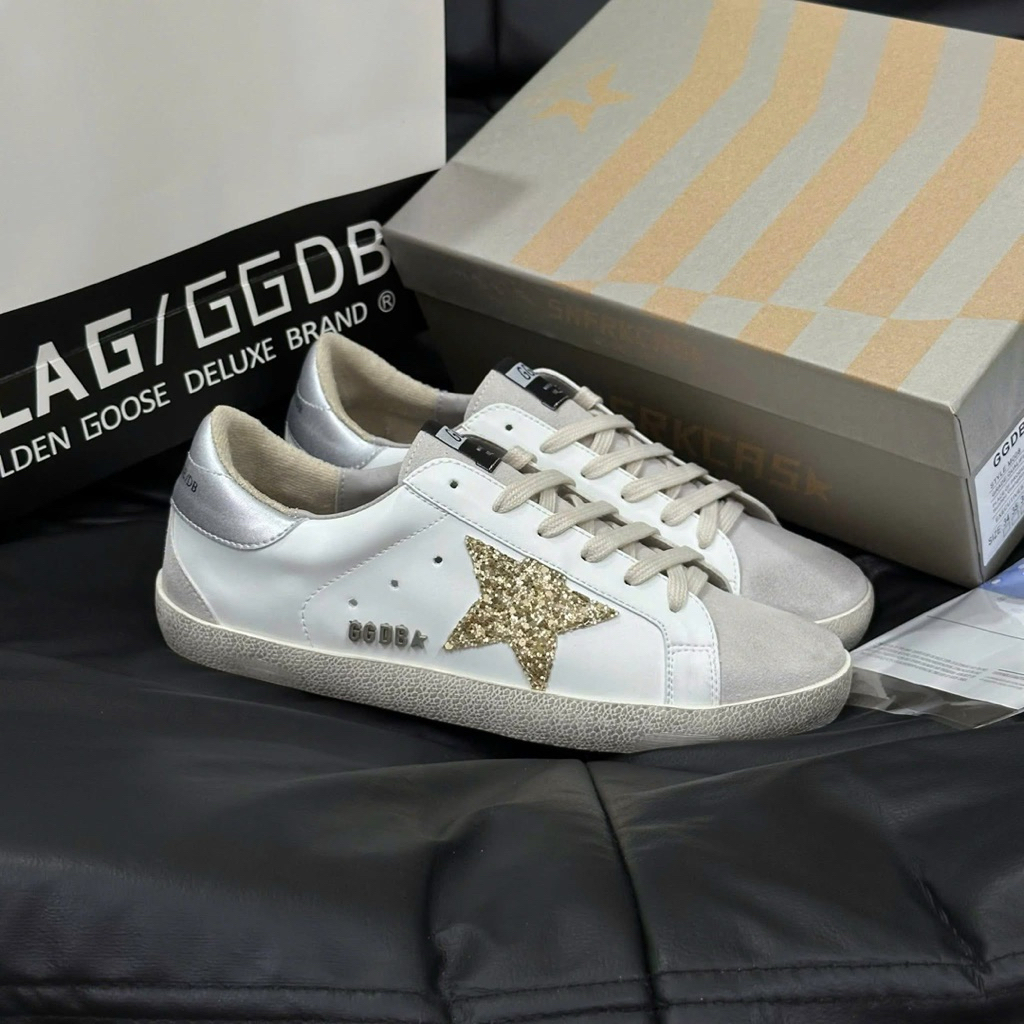 Giày sneaker 𝐆𝐆𝐃𝐁 𝐆𝐨𝐥𝐝𝐞𝐧 𝐆𝐨𝐨𝐬𝐞 𝐒𝐮𝐩𝐞𝐫𝐬𝐭𝐚𝐫 𝐖𝐡𝐢𝐭𝐞 𝐆𝐨𝐥𝐝