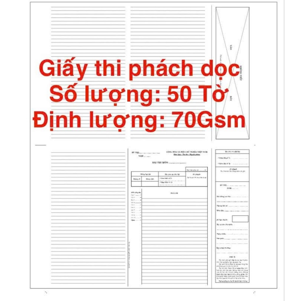 50 Tờ Giấy Thi Phách Dọc