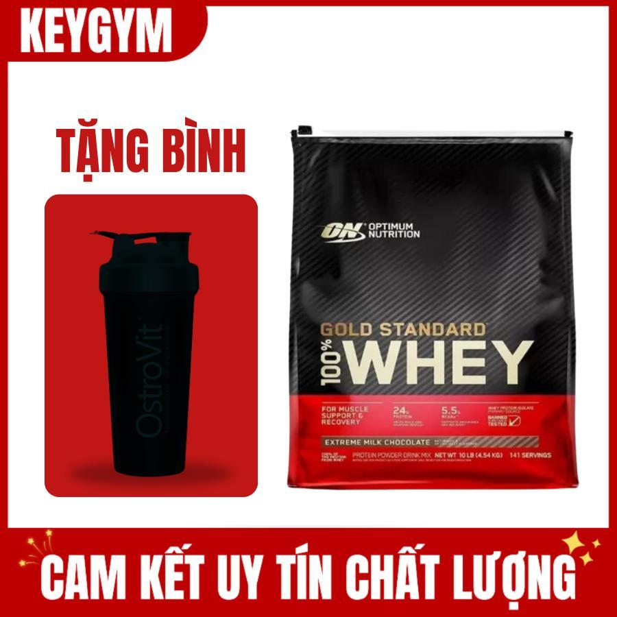 [NUTRI][TẶNG BÌNH] Sữa Bột Tăng Cơ Cao Cấp ON GOLD STANDARD 100% WHEY 10lbs - KEYGYM