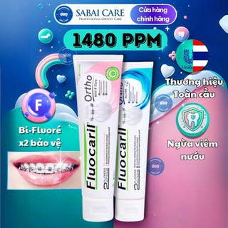  Kem đánh răng cho người niềng răng Sabai Fluocaril Thái Lan kem đánh răng ngừa sâu răng bảo vệ men răng Sabai Care 