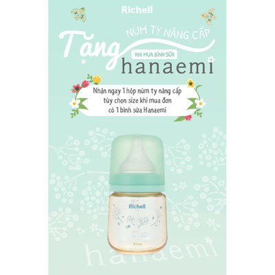 Phụ kiện nâng cấp bình sữa RICHELL Nhật Hanaemi (khách đọc kĩ mô tả) | Baby