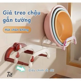 Giá treo chậu rửa treo tường , giá để đồ đa năng hút chân không, không khoan đục cho nhà tắm