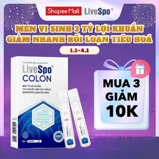  Men vi sinh LiveSpo Colon 3 tỷ bào tử lợi khuẩn - giảm viêm đại tràng táo bón tiêu chảy H 10ống  