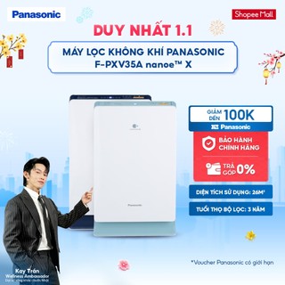   NHẬP ELPN1T5P GIẢM 18% TỐI ĐA 1500K  Máy lọc không khí Panasonic F-PXV35A nanoeTM X - Bộ lọc HEPA - Hàng chính hãng 