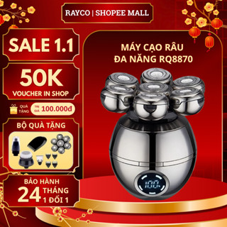  Máy cạo râu RAYCO RQ-8870 máy cạo râu 7 lưỡi cắt tóc cạo lông máy cạo râu cao cấp chống nước IPX7 