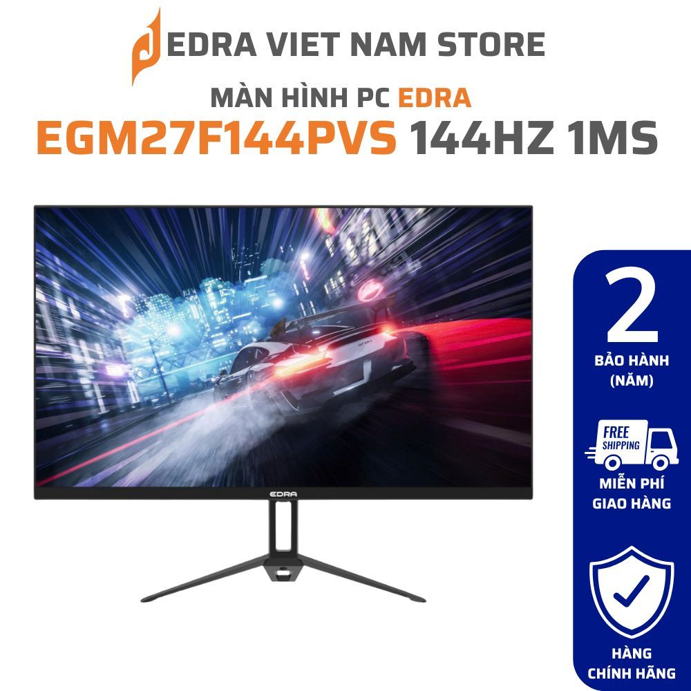 MÀN HÌNH GAMING EDRA EGM27f144PVS 27" IPS 144HZ 1MS CHÍNH HÃNG BẢO HÀNH 2 NĂM