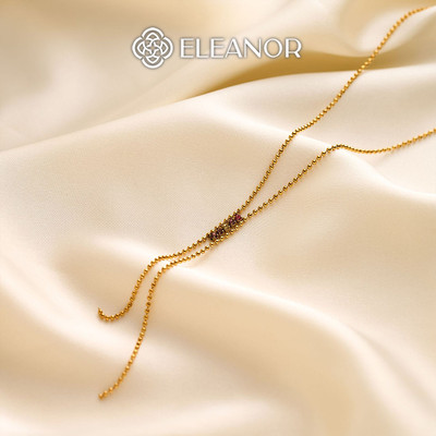 Dây chuyền nữ titan Eleanor Accessories vòng cổ dáng dài độc đáo phụ kiện trang sức 11148